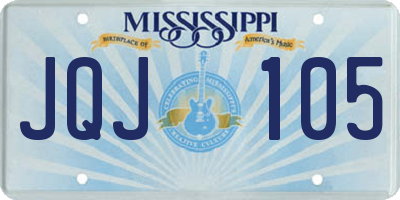 MS license plate JQJ105