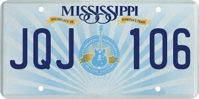 MS license plate JQJ106