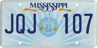 MS license plate JQJ107