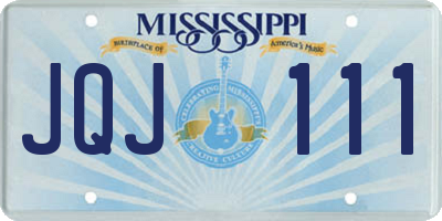 MS license plate JQJ111