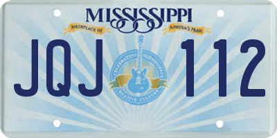 MS license plate JQJ112