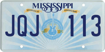MS license plate JQJ113