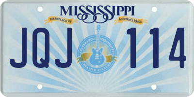 MS license plate JQJ114