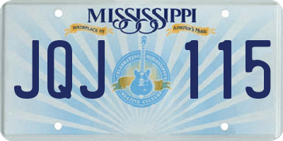 MS license plate JQJ115