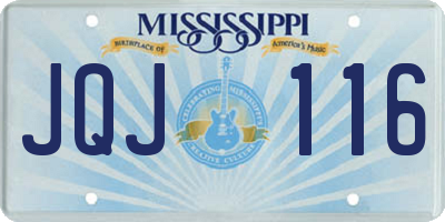 MS license plate JQJ116
