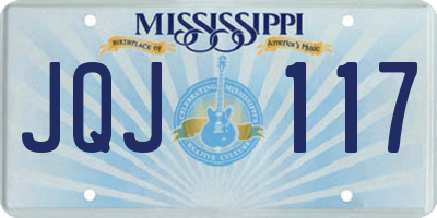 MS license plate JQJ117