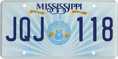MS license plate JQJ118