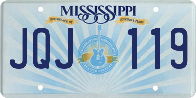 MS license plate JQJ119