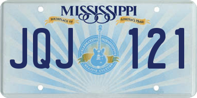 MS license plate JQJ121