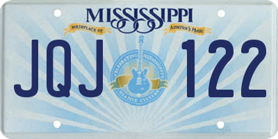 MS license plate JQJ122