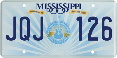 MS license plate JQJ126
