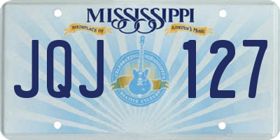 MS license plate JQJ127