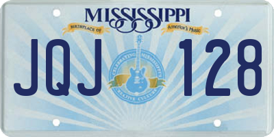 MS license plate JQJ128