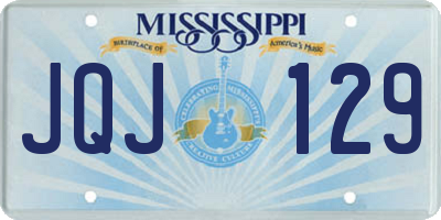 MS license plate JQJ129