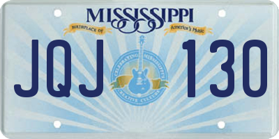 MS license plate JQJ130