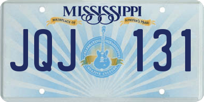 MS license plate JQJ131