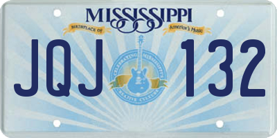 MS license plate JQJ132