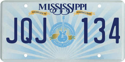 MS license plate JQJ134