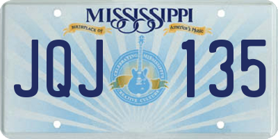 MS license plate JQJ135