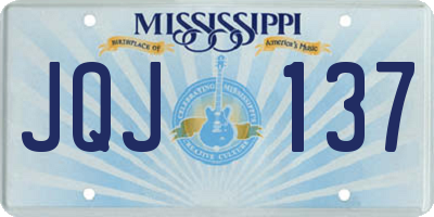 MS license plate JQJ137