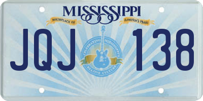 MS license plate JQJ138