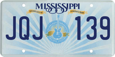MS license plate JQJ139
