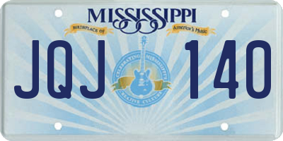 MS license plate JQJ140