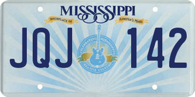 MS license plate JQJ142