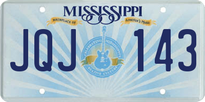 MS license plate JQJ143