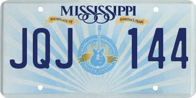 MS license plate JQJ144