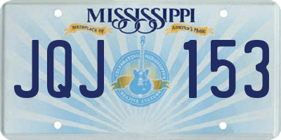 MS license plate JQJ153