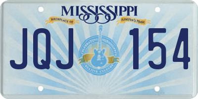 MS license plate JQJ154