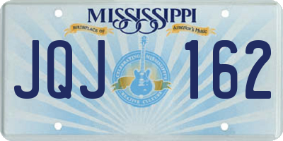 MS license plate JQJ162