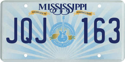 MS license plate JQJ163