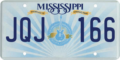 MS license plate JQJ166