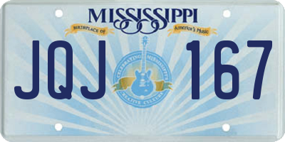 MS license plate JQJ167