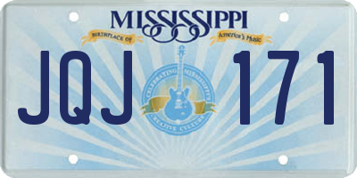 MS license plate JQJ171
