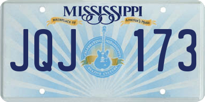 MS license plate JQJ173
