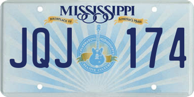 MS license plate JQJ174