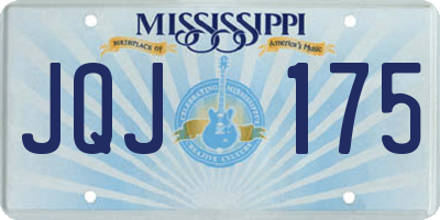 MS license plate JQJ175