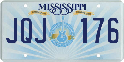 MS license plate JQJ176