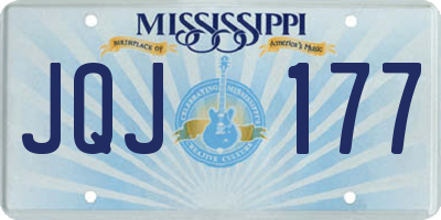 MS license plate JQJ177