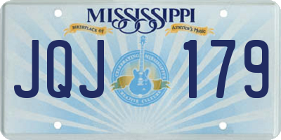 MS license plate JQJ179
