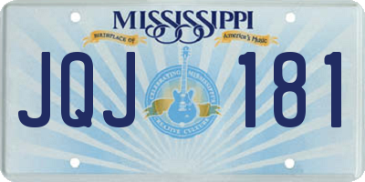 MS license plate JQJ181