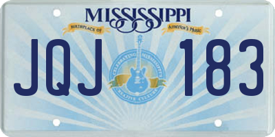 MS license plate JQJ183