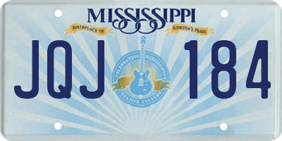 MS license plate JQJ184