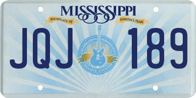 MS license plate JQJ189