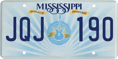 MS license plate JQJ190