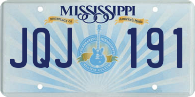 MS license plate JQJ191
