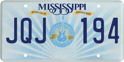 MS license plate JQJ194
